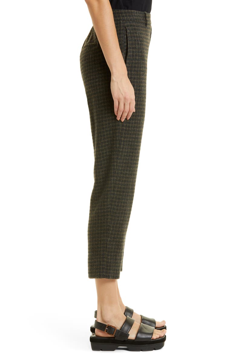 Check High Waist Crop Stretch Pants, Alternate, color, AZURE CHECK