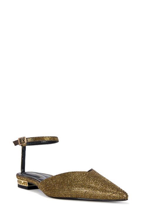 Maribel Pointed Toe Ankle Strap Flat
