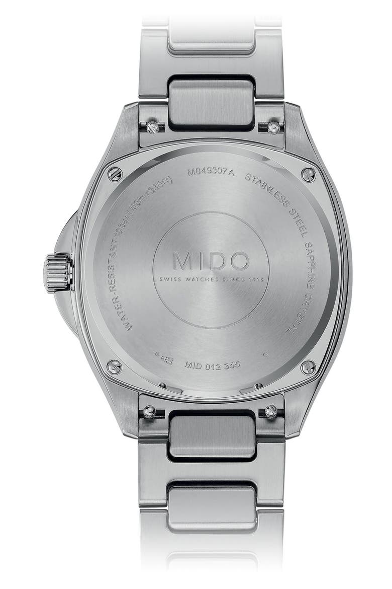 Multifort Square Automatic Bracelet Watch, 35mm, Alternate, color, BLUE