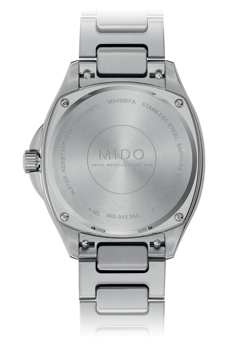 MIDO Multifort Square Automatic Bracelet Watch, 35mm, Alternate, color, Blue