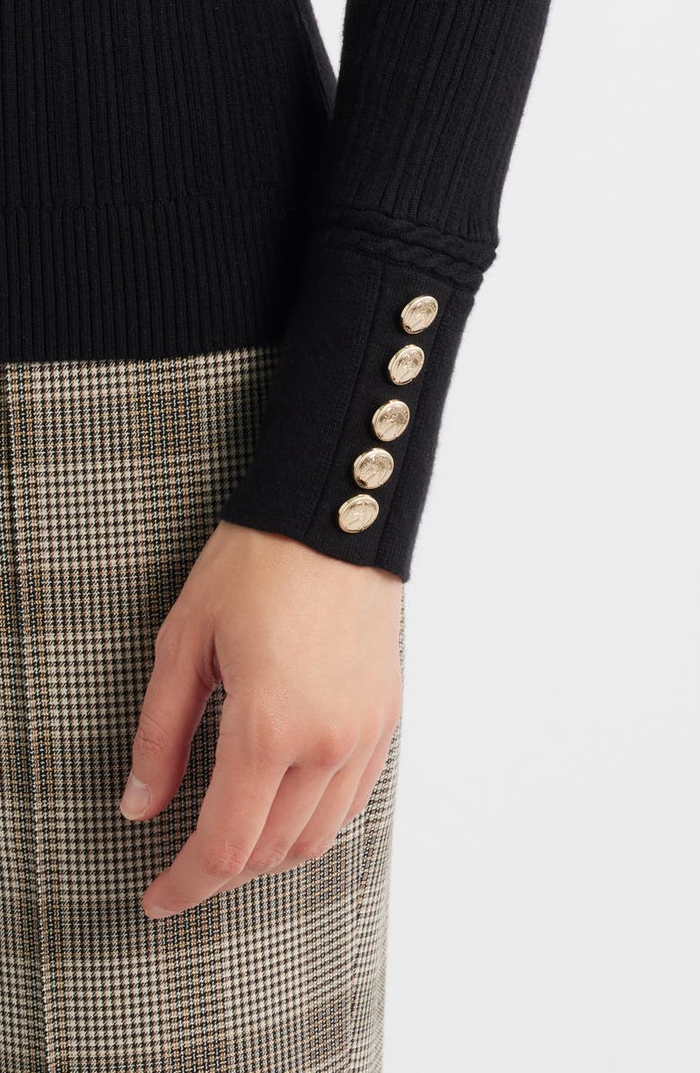 Elie Tahari The Sif Ribbed Turtleneck Top, Alternate, color,