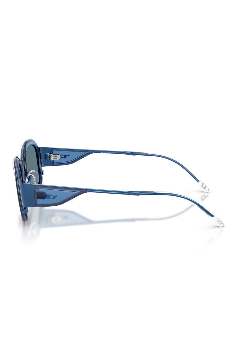 49mm Small Mirrored Square Sunglasses, Alternate, color, BLUE / BLUE MIRROR SILVER