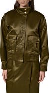 Donna Karan New York Satin Zip Utility Jacket