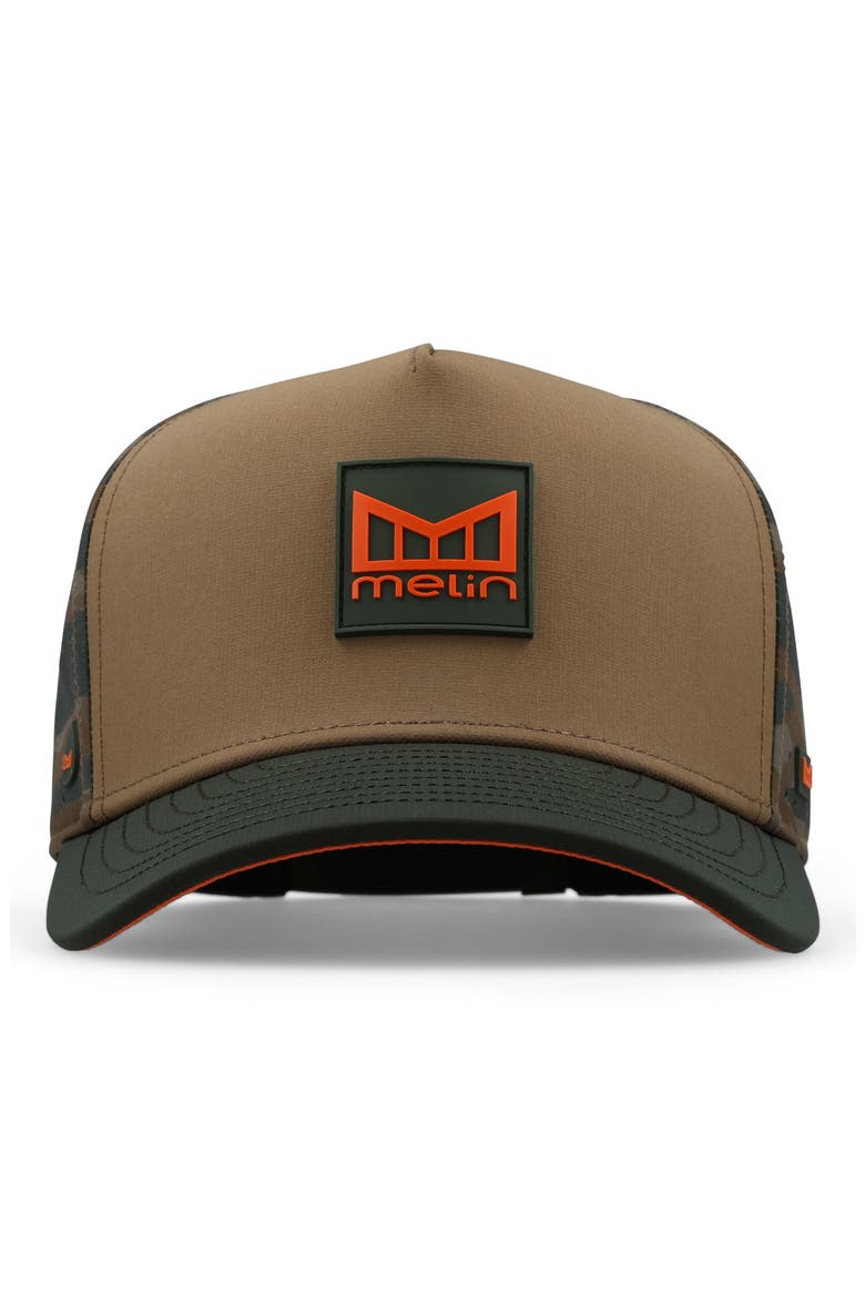 Hydro Odysea Stacked Camo Performance Ball Cap, Alternate, color, EVERGLADE CAMO