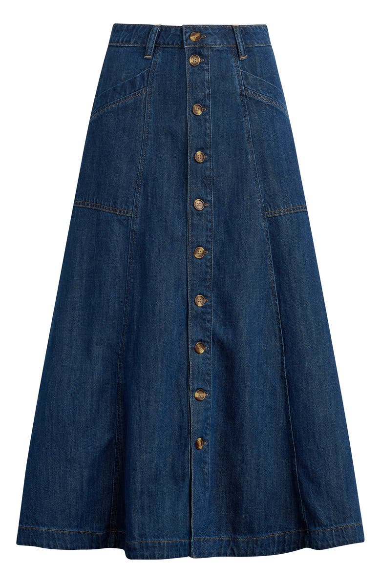 Favorite Daughter The Lila Denim Maxi Skirt, Alternate, color, Mesa