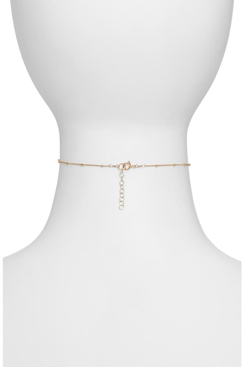 Tiny Dot Choker, Alternate, color, 14K GOLD FILLED