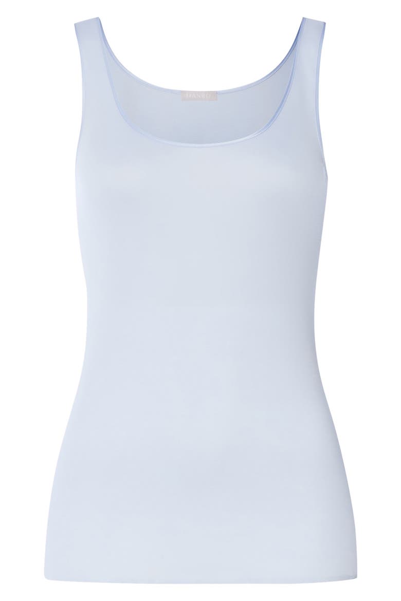 Cotton Seamless Tank, Alternate, color, BLUE DOVE