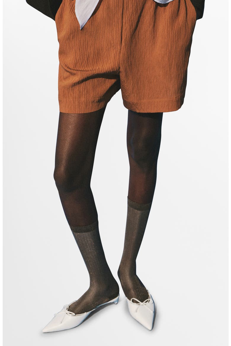 Textured Shorts, Main, color, BROWN
