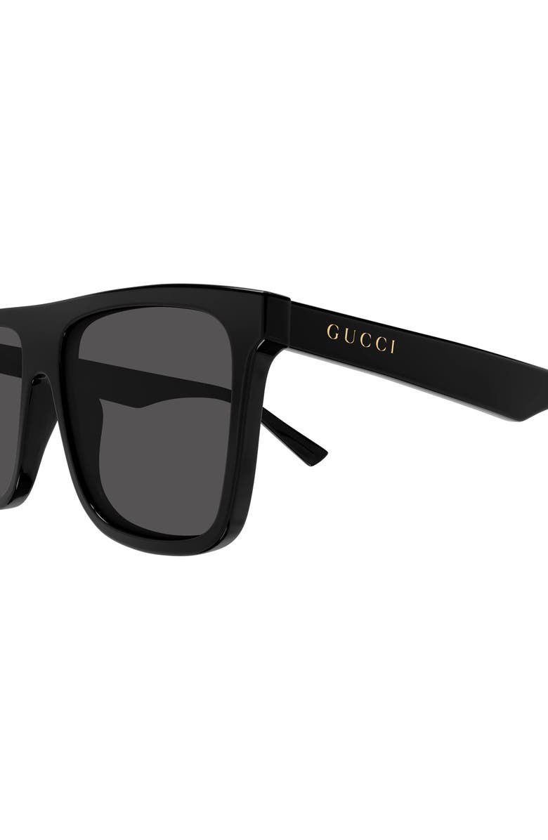 Gucci 57mm Square Sunglasses, Alternate, color, Black