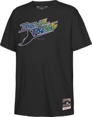 Mitchell & Ness Youth Mitchell & Ness  Black Tampa Bay Rays Retro Logo T-Shirt