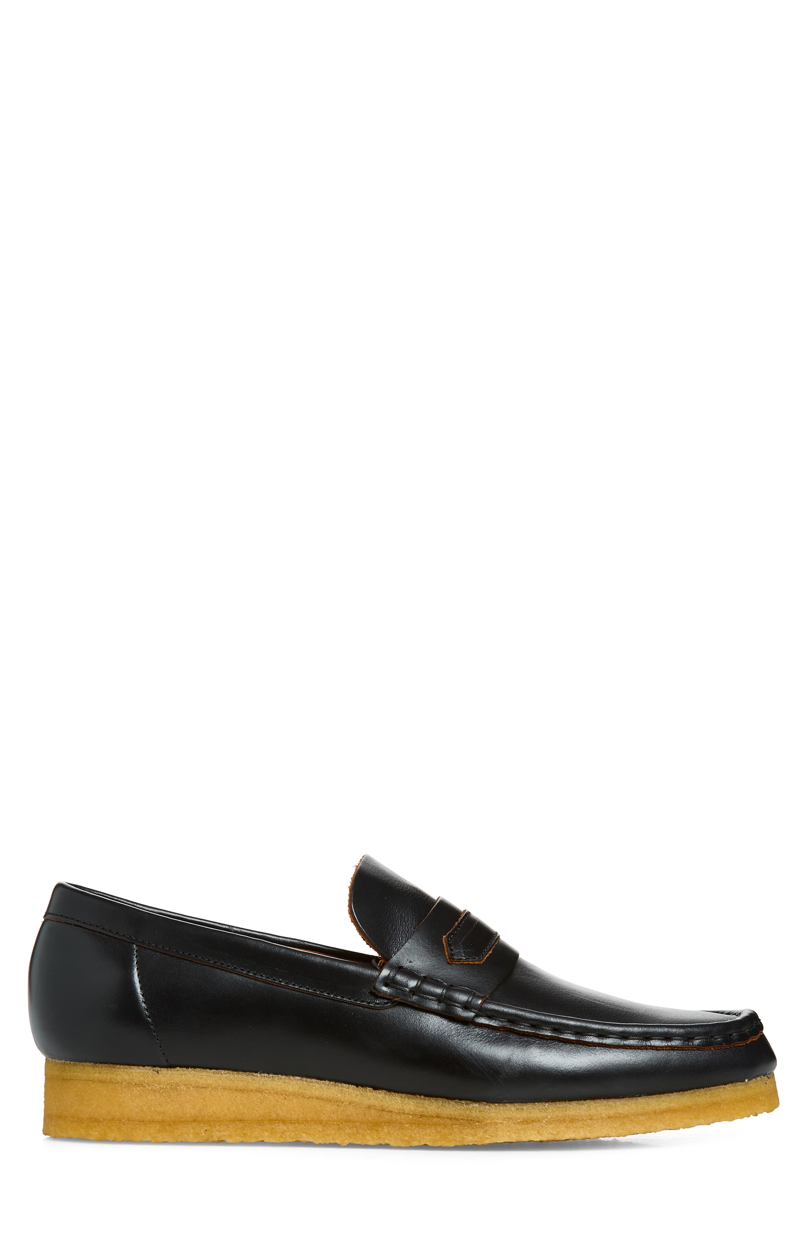 Clarks<sup>®</sup> Wallabee Penny Loafer, Alternate, color, Blk Smooth