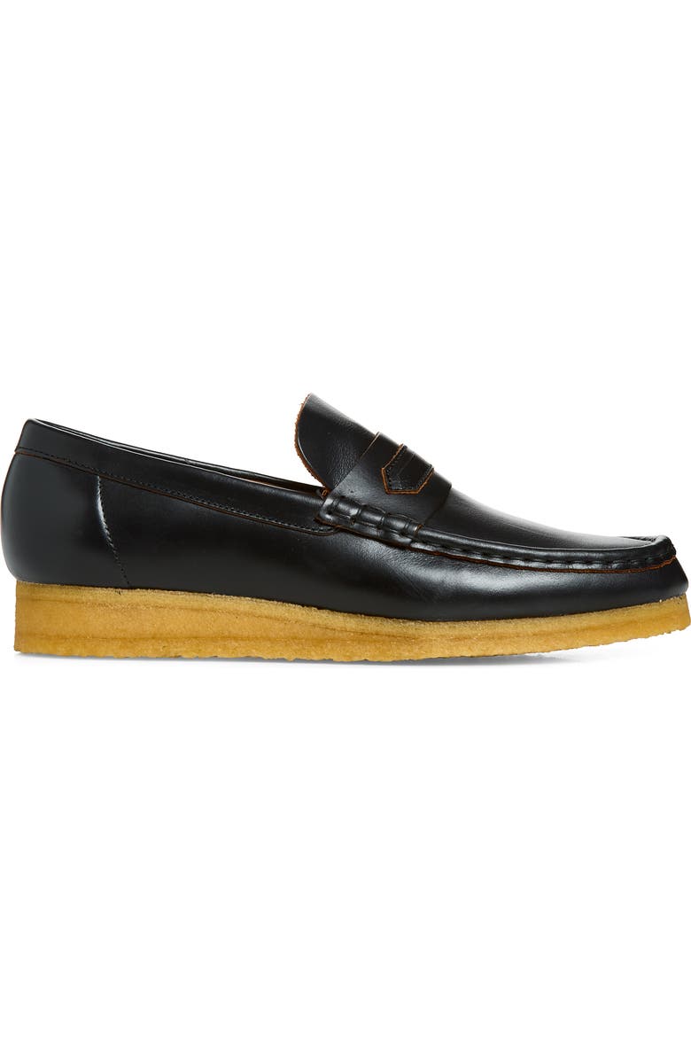 Clarks<sup>®</sup> Wallabee Penny Loafer, Alternate, color, Blk Smooth