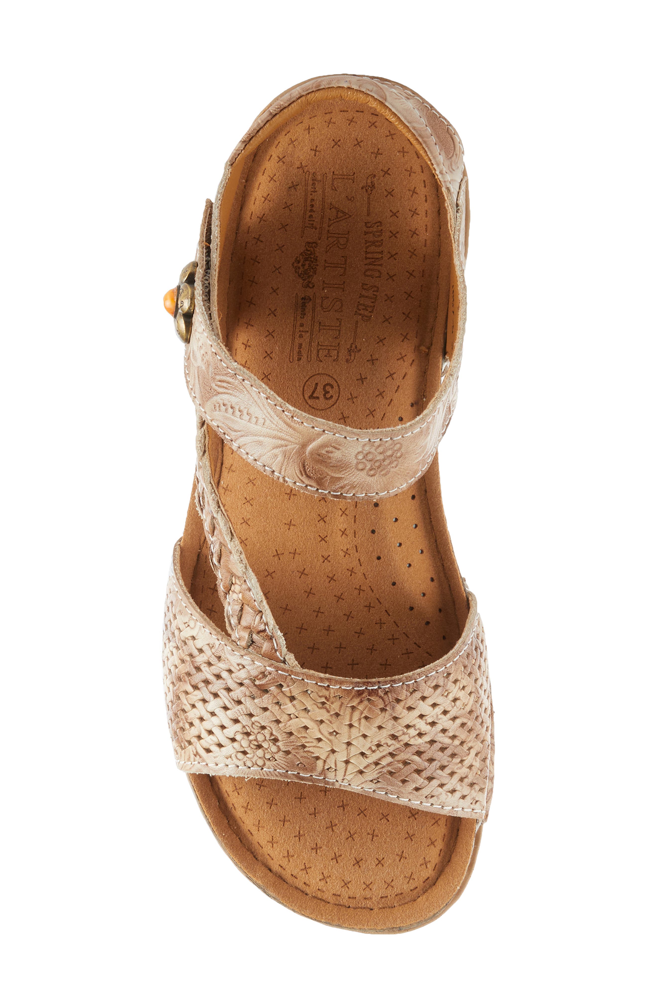 L'Artiste by Spring Step Popular Asymmetric Ankle Strap Sandal, Alternate, color, Grey