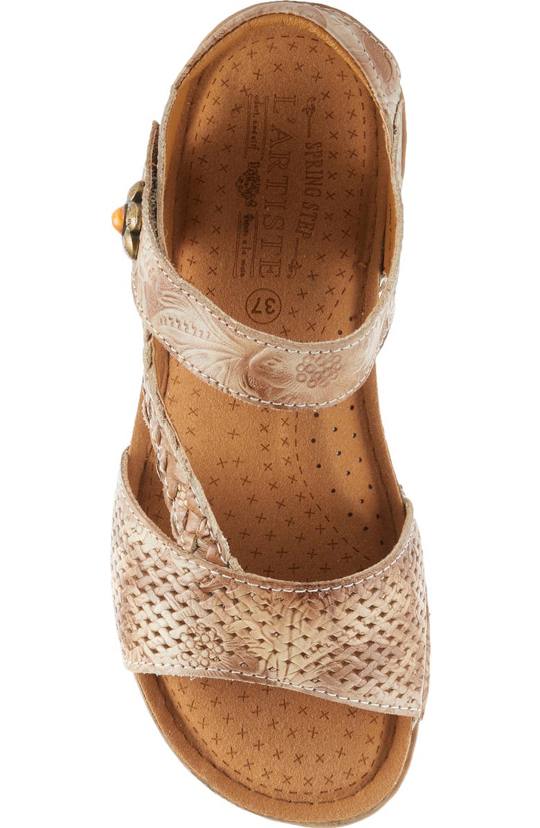 L'Artiste by Spring Step Popular Asymmetric Ankle Strap Sandal, Alternate, color, Grey