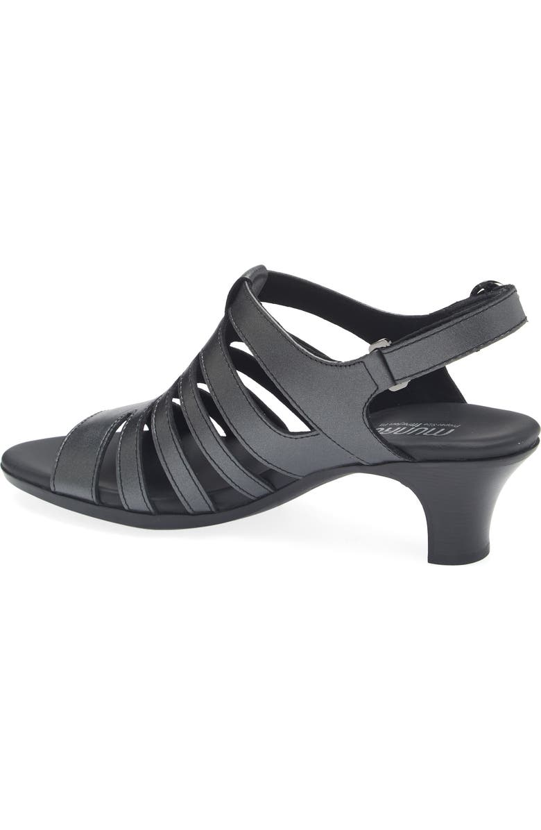 Munro Lanna Kitten Heel Slingback Sandal, Alternate, color, Black Metallic Calf Leather