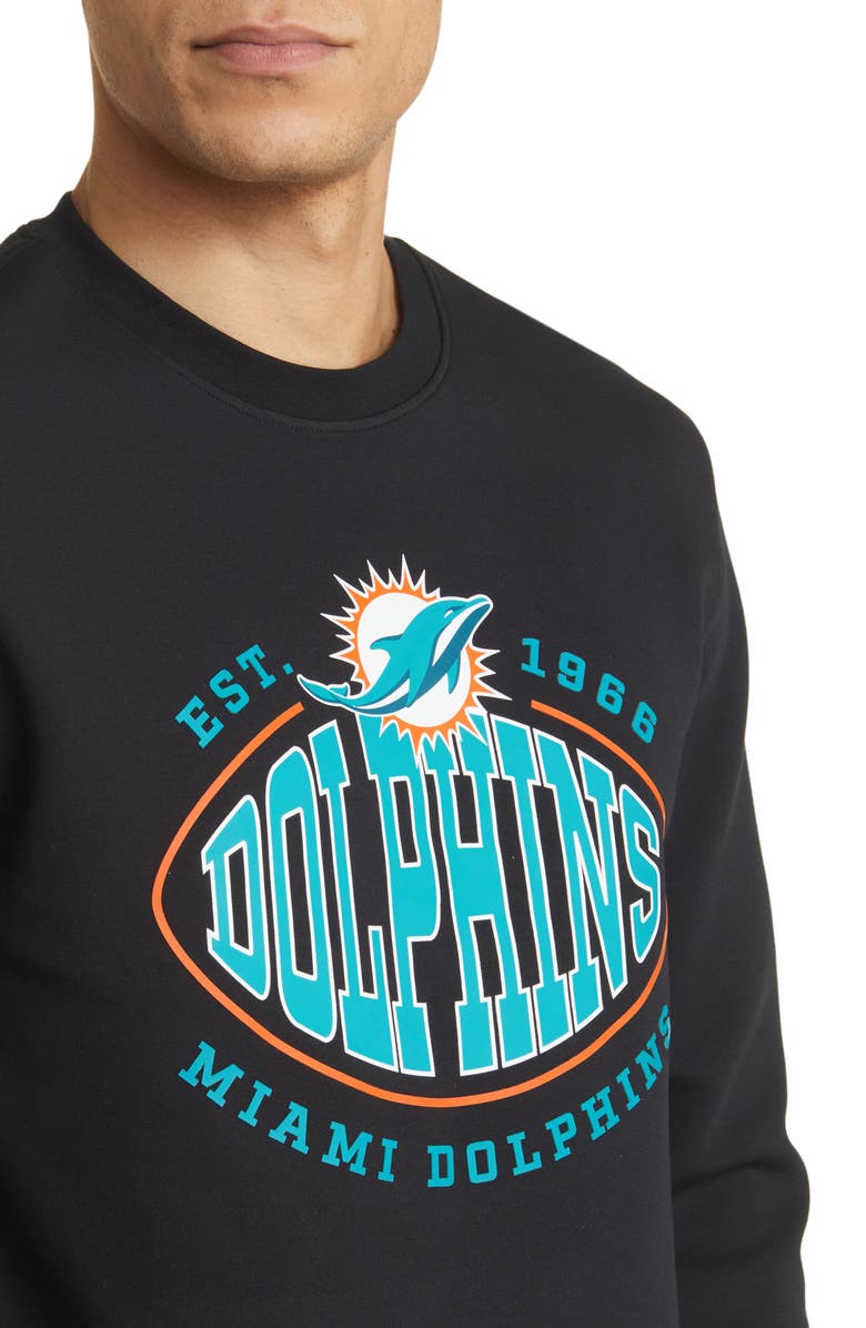 BOSS x NFL Crewneck Sweatshirt, Alternate, color, Miami Dolphins Black