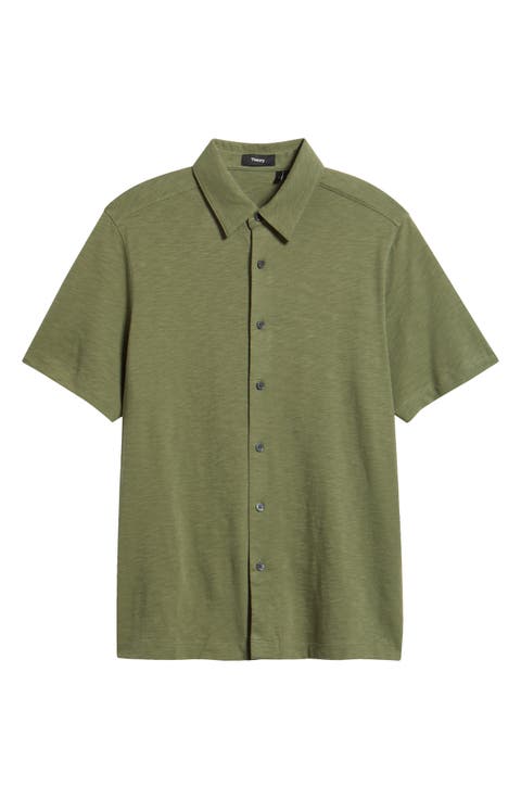 Theory - theory セオリー Wealth BF Shirt ストレッチシャツ 01-4308209-730-902 ブルー S セオリー Theory COTTON SHIRTING FIXED SLV （ブルー系
