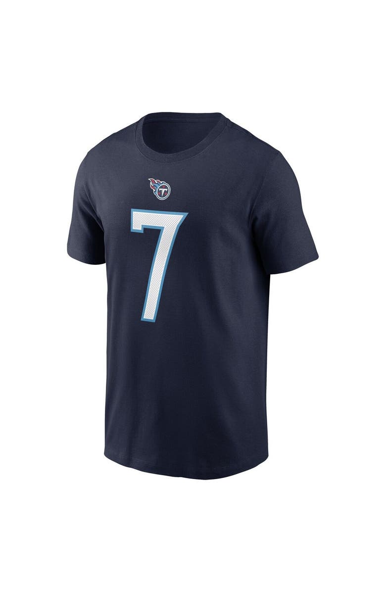 Nike Men's Nike Malik Willis Navy Tennessee Titans 2022 NFL Draft Pick Player Name & Number T-Shirt, Alternate, color, 