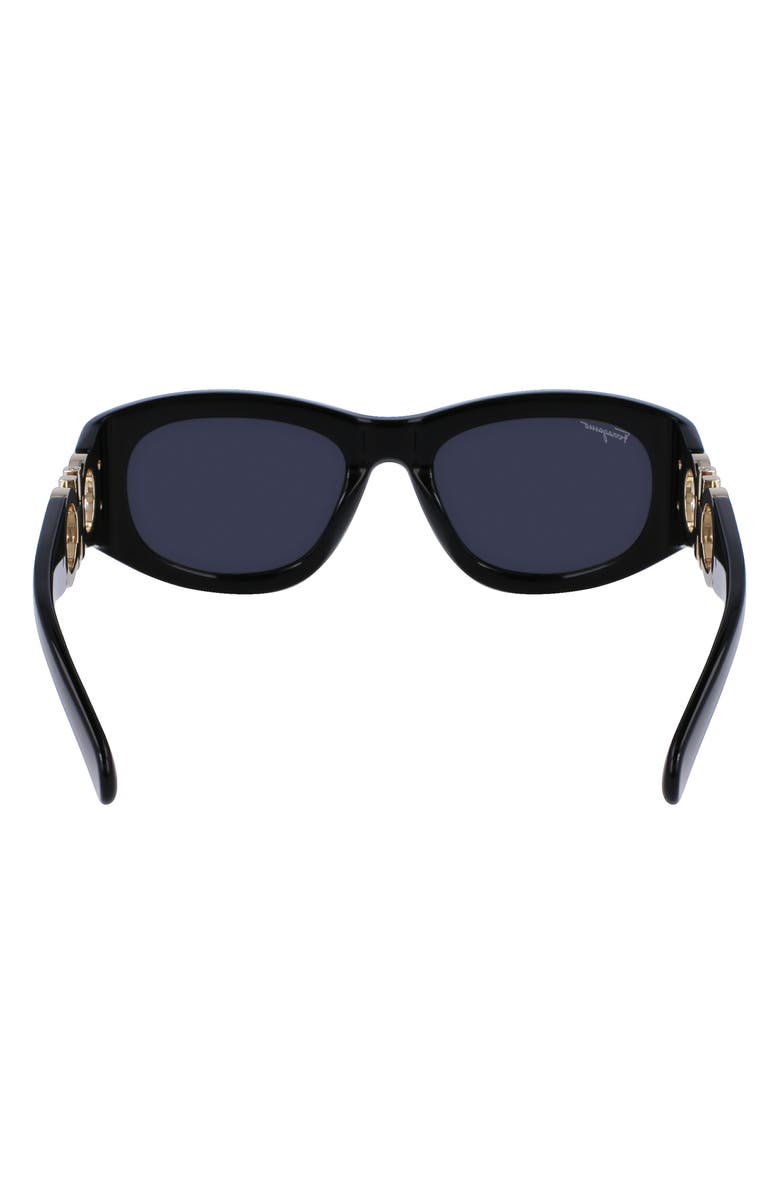 FERRAGAMO 53mm Oval Sunglasses, Alternate, color,