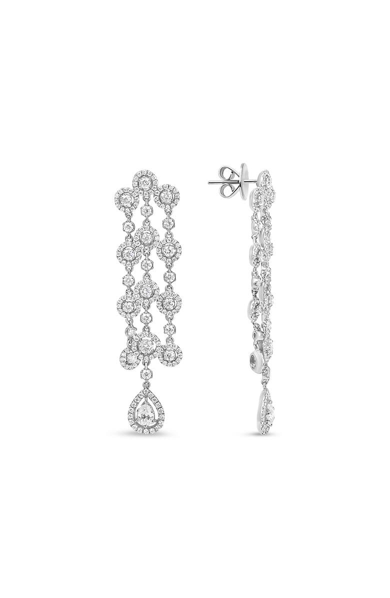Haus of Brilliance 18K White Gold 4 3/4 Cttw Diamond Waterfall Dangle Earrings, Alternate, color, White