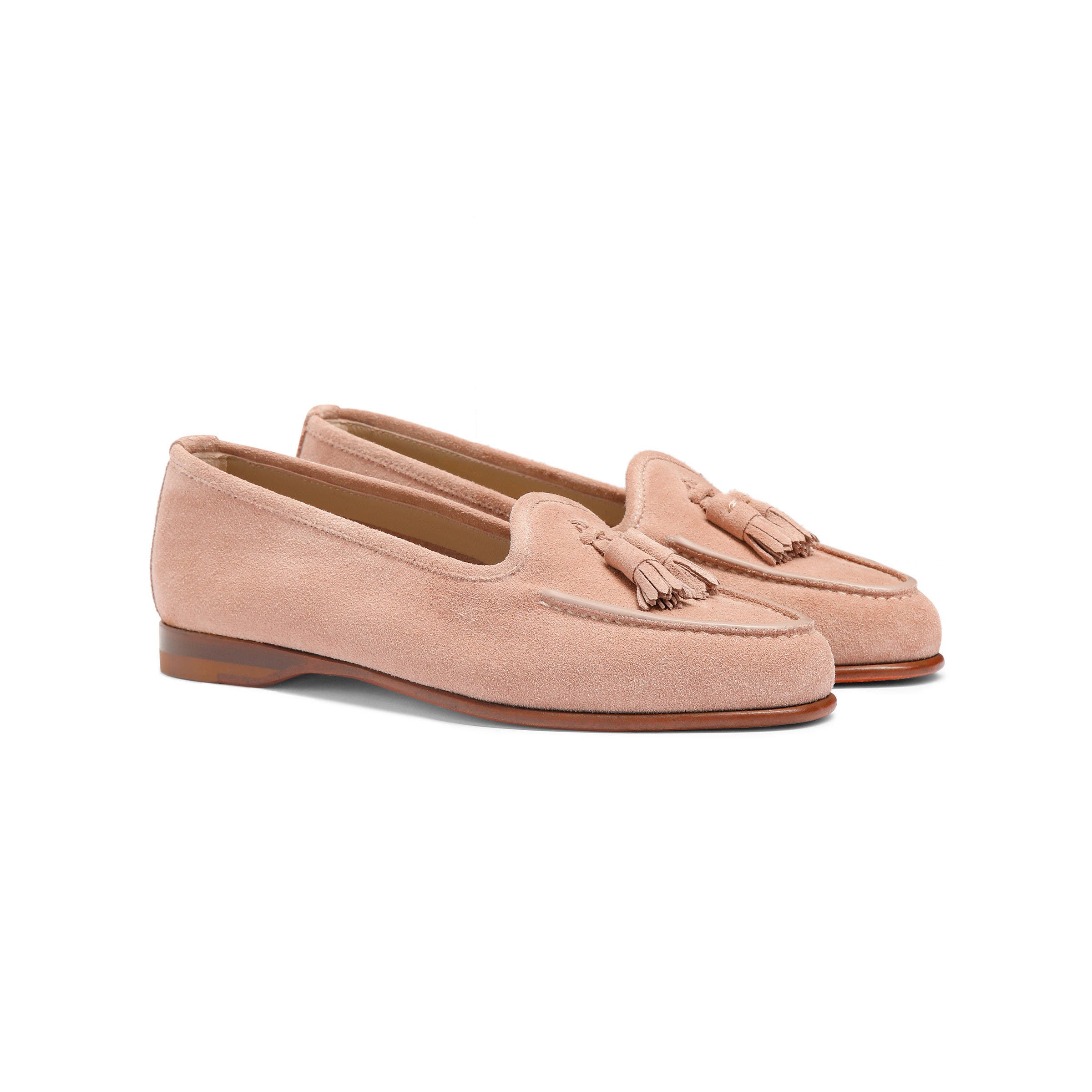 Santoni Women's suede Andrea tassel loafer, Main, color, 