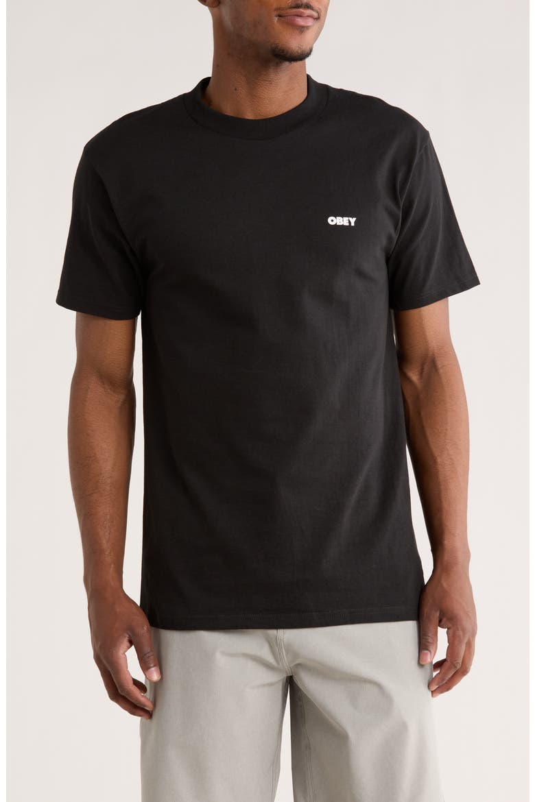 Cosmic Noise Graphic T-Shirt, Main, color, BLACK