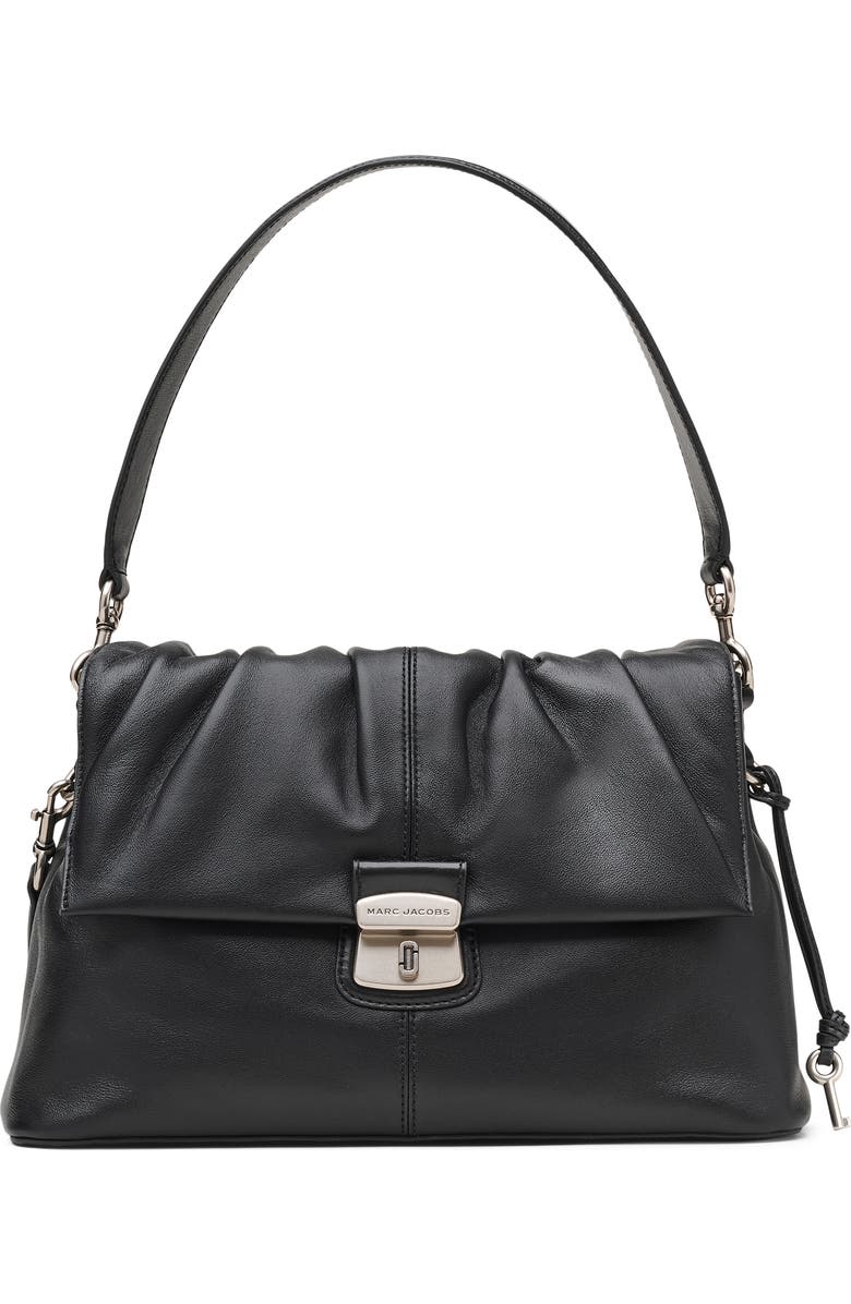 Marc Jacobs The Cristina Messenger Leather Shoulder Bag, Main, color, Black