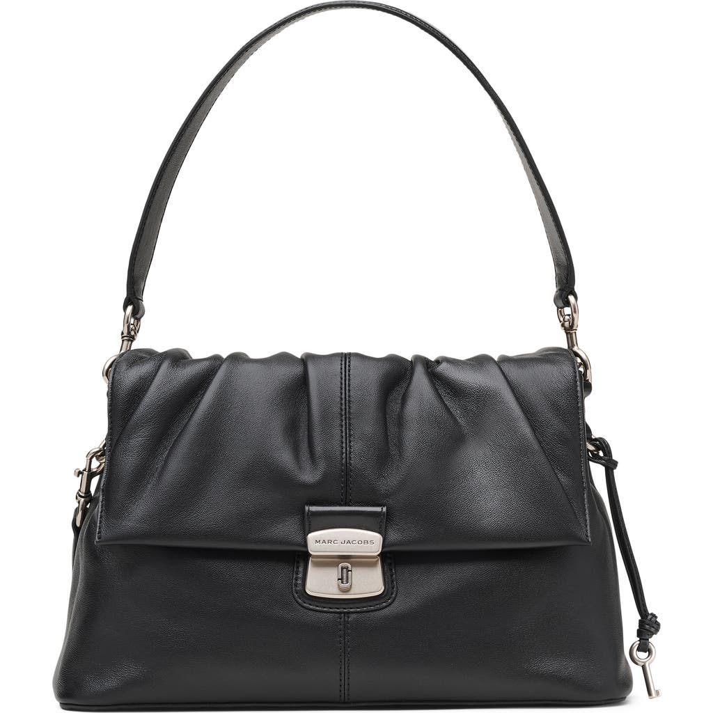 Marc Jacobs The Cristina Messenger Leather Shoulder Bag In Black