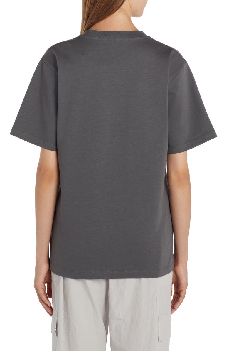 Moncler Cockerel Logo Cotton Graphic Tee, Alternate, color, Charcoal