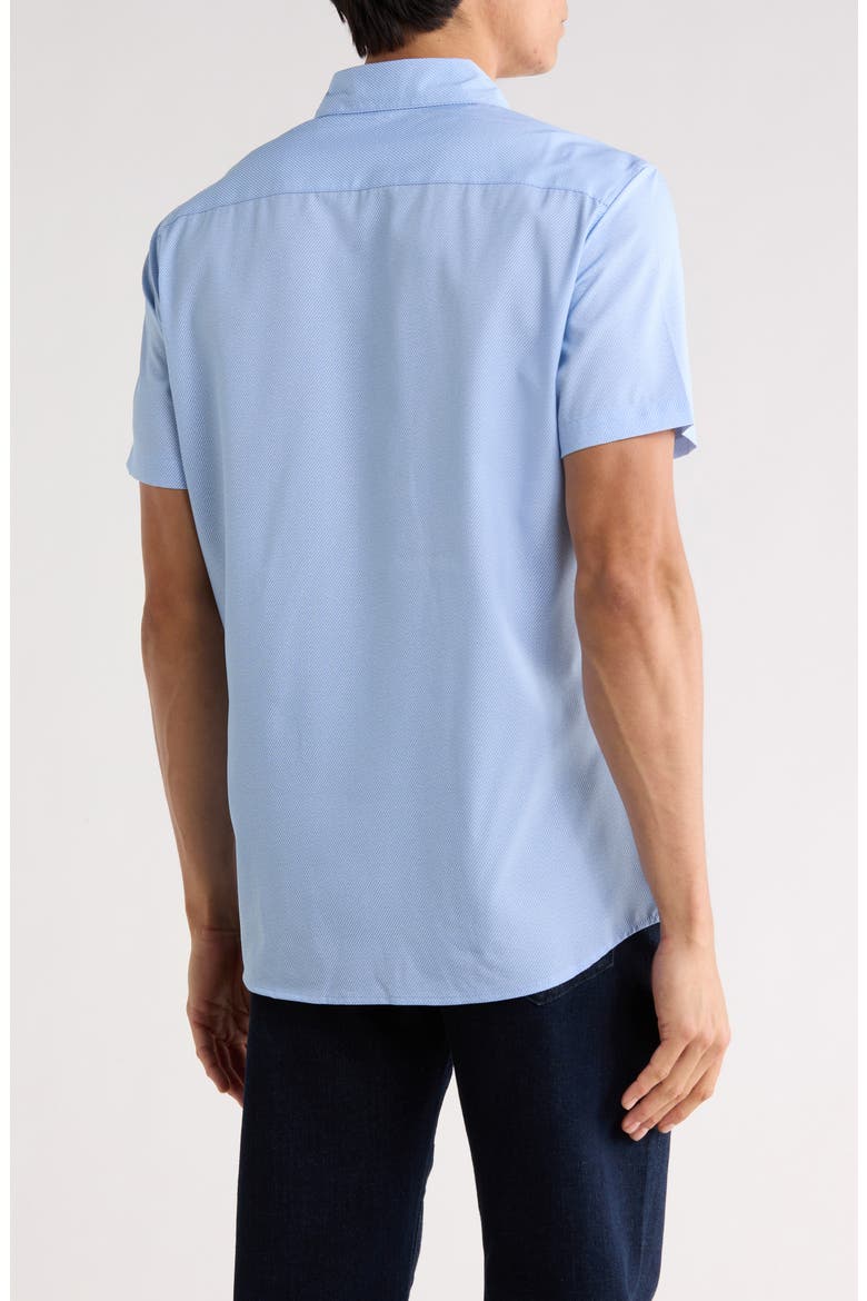 Olin Short Sleeve Button-Up Shirt, Alternate, color, BLUE