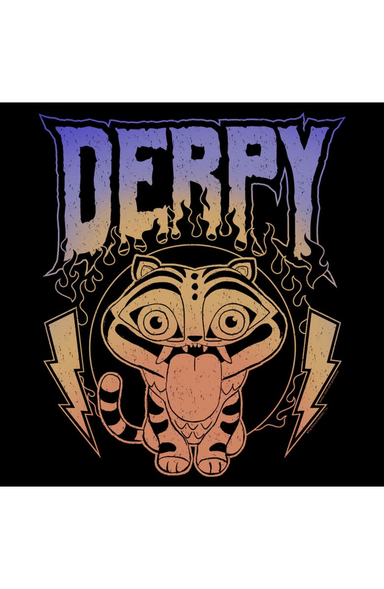 KPop Demon Hunters Men's KPop Demon Hunters Mythic Lightning Derpy Pull Over Hoodie, Alternate, color, Black