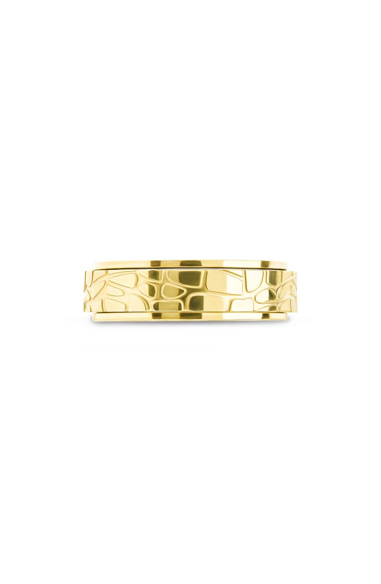 Sterling Forever Textured Spinner Ring, Alternate, color, Gold