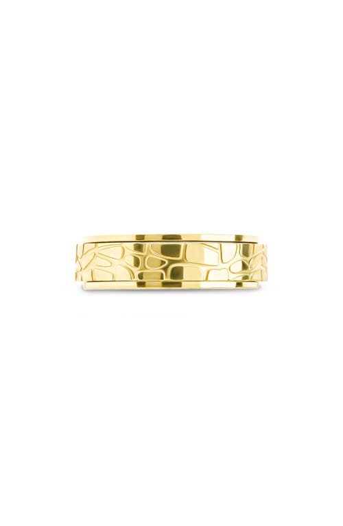 Sterling Forever Textured Spinner Ring In Gold