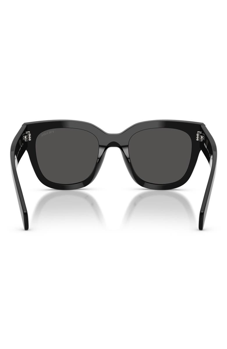 Prada 52mm Square Sunglasses, Alternate, color, Black / Dark Grey