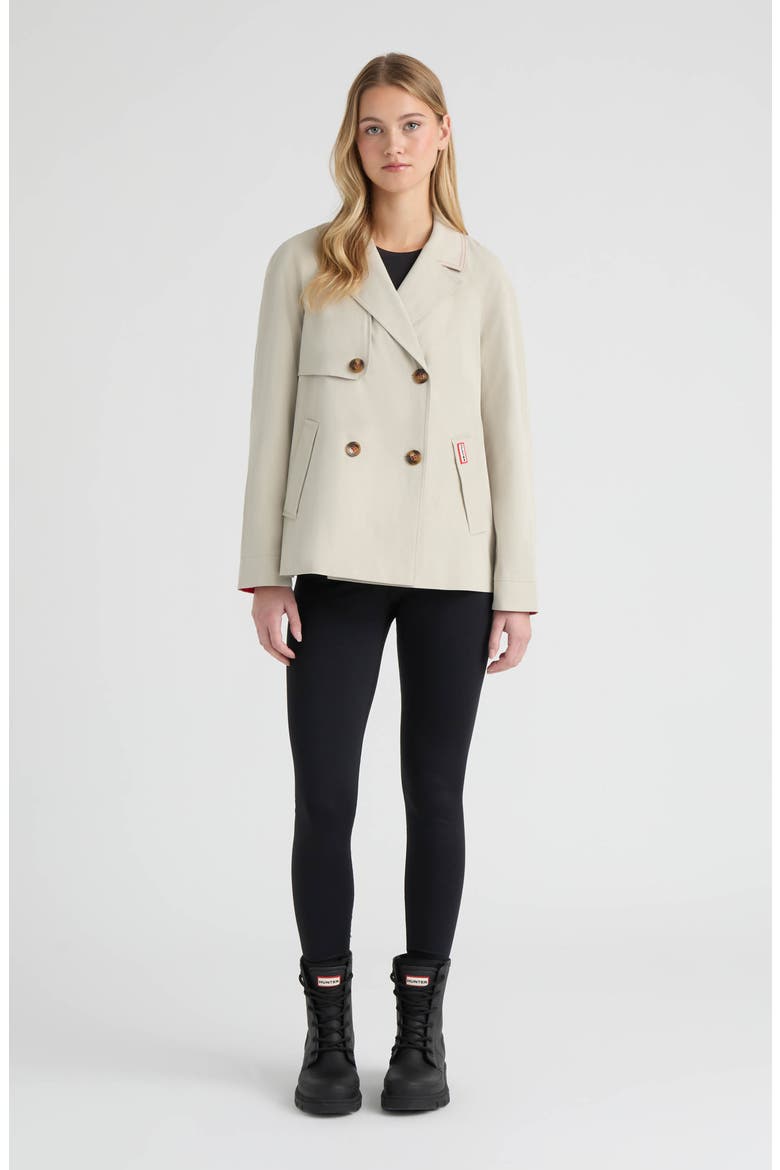 Tina Double Breasted Short Trench Coat, Alternate, color, VANILLA