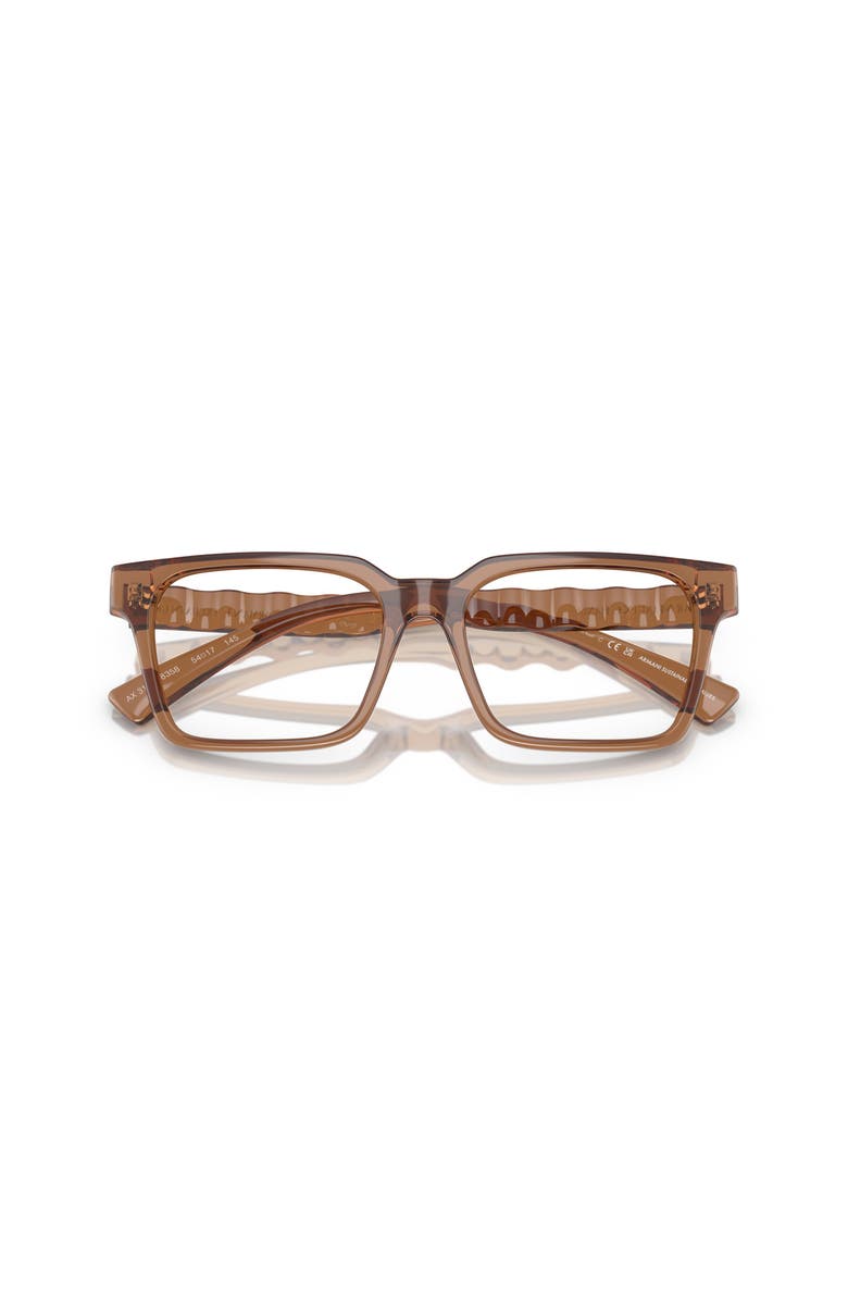 Armani Exchange 54mm Square optical glasses, Alternate, color, Brown
