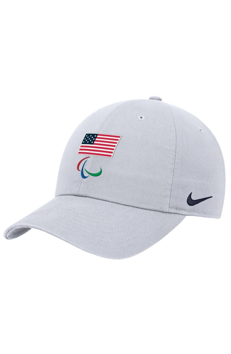 Nike Men's Nike White U.S. Paralympics Club Adjustable Hat, Main, color, White