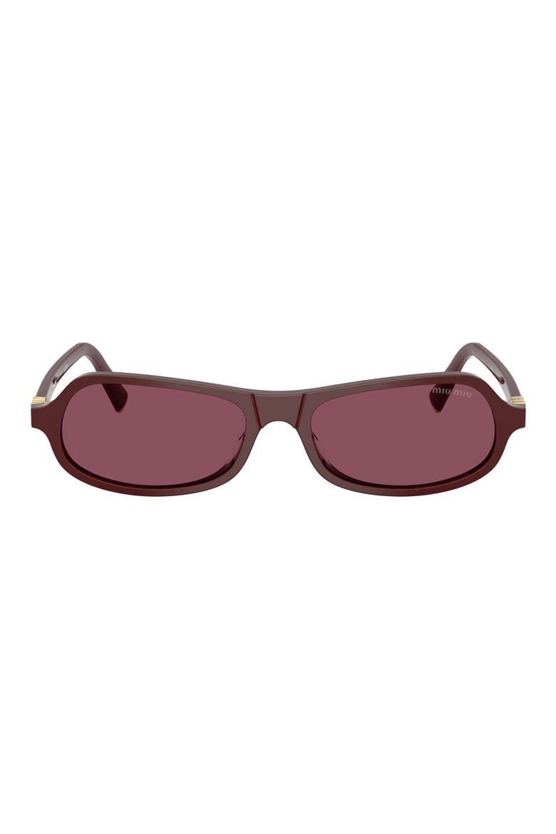 55mm Irregular Sunglasses, Main, color, CHERRY / DARK VIOLET
