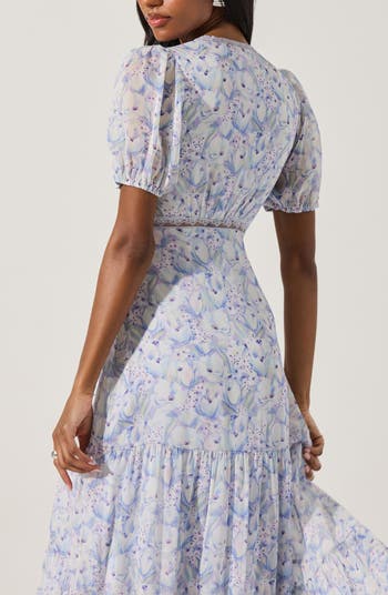 Lace Trim Tiered Dress