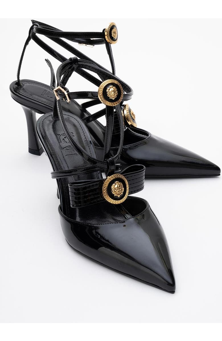 Prologue Shoes Peal Pointed Toe Pump, Alternate, color, Black Patent