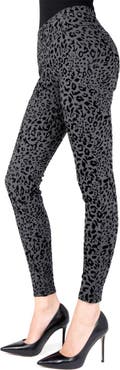 MeMoi Cheetah Flocked Shaping Leggings