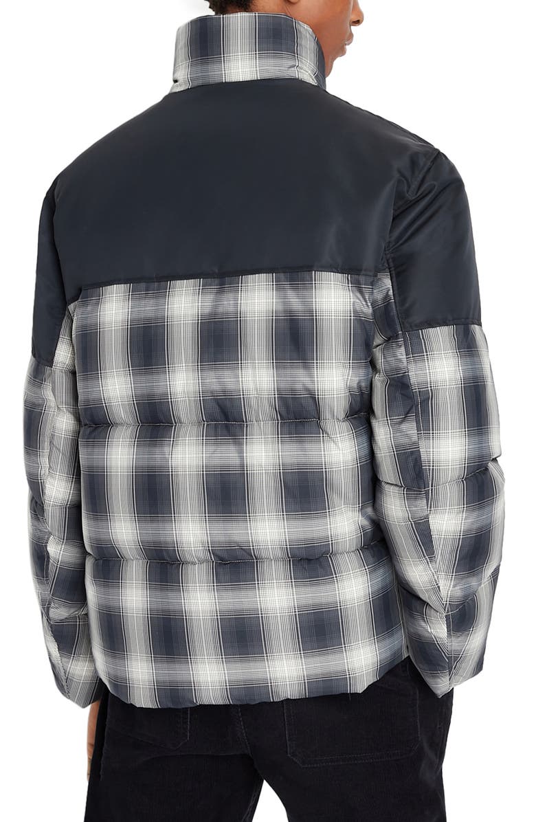 Armani Exchange Plaid Water Resistant Puffer Jacket, Alternate, color, 