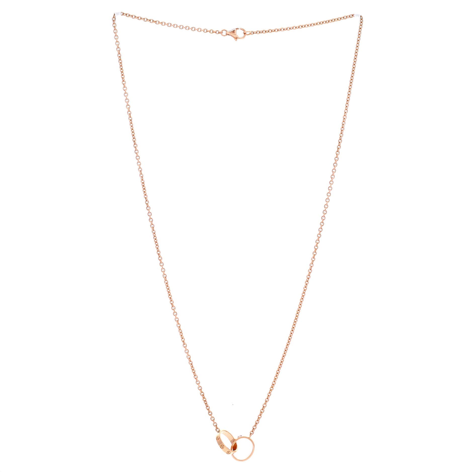 Love Interlocking Necklace 18K Rose Gold, Alternate, color, Metallic Gold