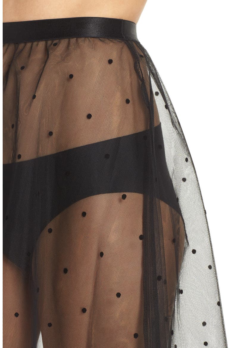 x Atlantic-Pacific Dot Mesh Half Slip, Alternate, color, BLACK/ BLACK DOT