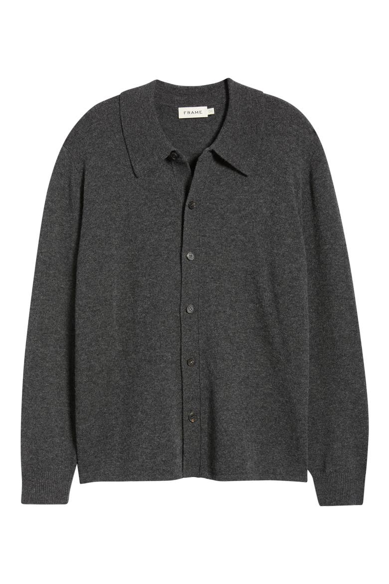 Boiled Wool Shirt Sweater, Alternate, color, DARK GREY
