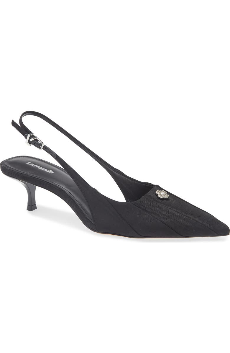 Larroudé Maxime Slingback Pointed Toe Kitten Heel Pump, Main, color,