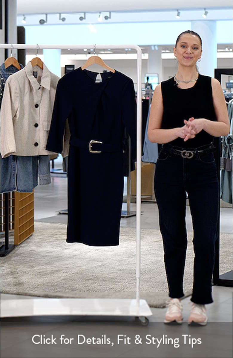 Belted Crepe Dress, sales video thumbnail