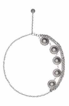 Vince Camuto Chain Swag Concho Metal Belt