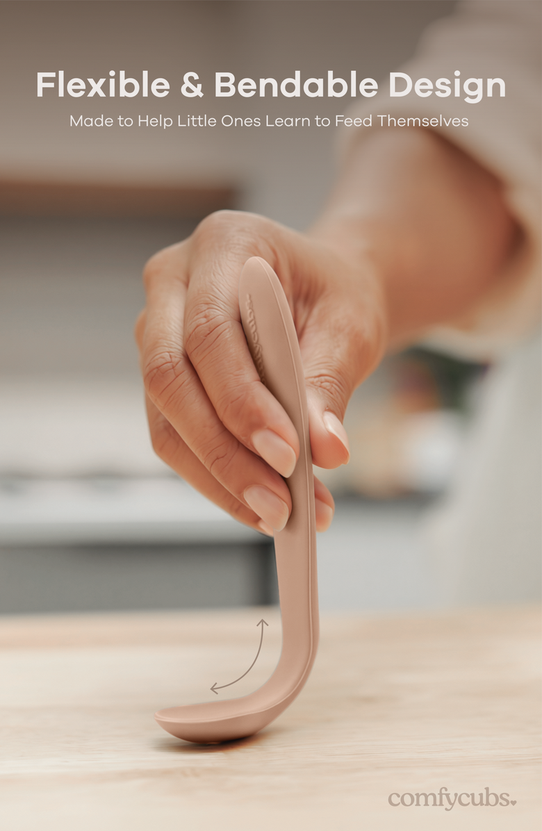 Comfy Cubs Silicone Baby Spoons Set, 6 Pack, Alternate, color, Sand Pack