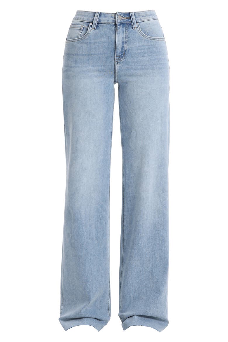 Cuffed Straight Leg Jeans, Alternate, color, LIGHT BLUE